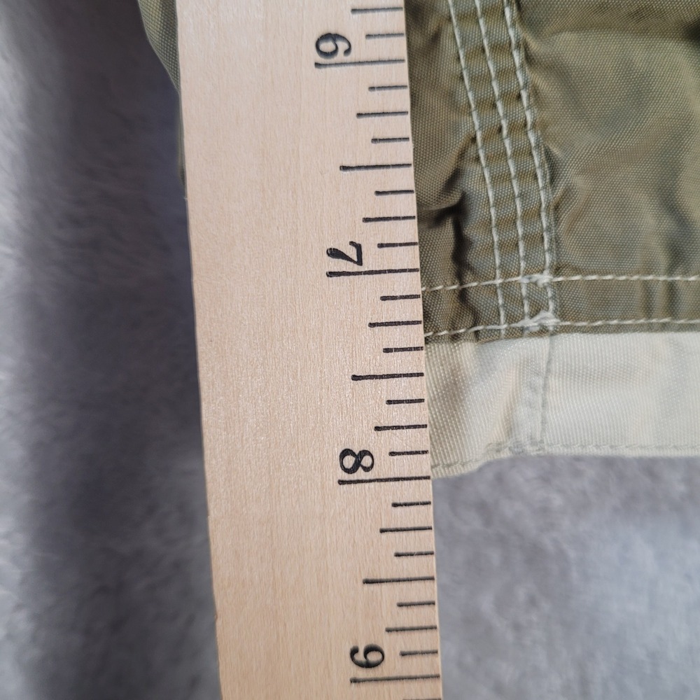 Vintage Abercrombie Swim Trunks Mens L Olive Green Cargo Side Stripe Board Short - Picture 10 of 15